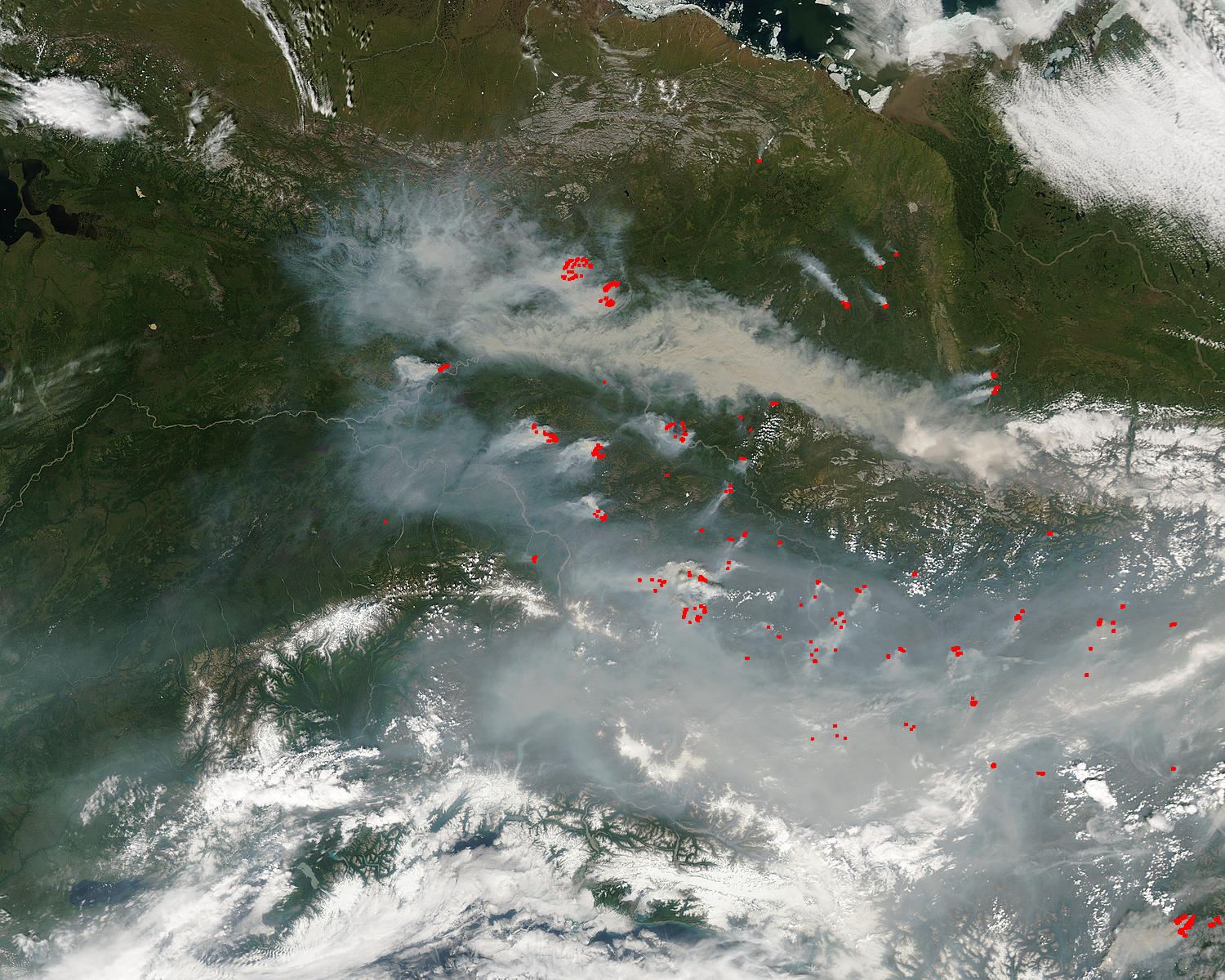 Fires and smoke across Alaska - related image preview