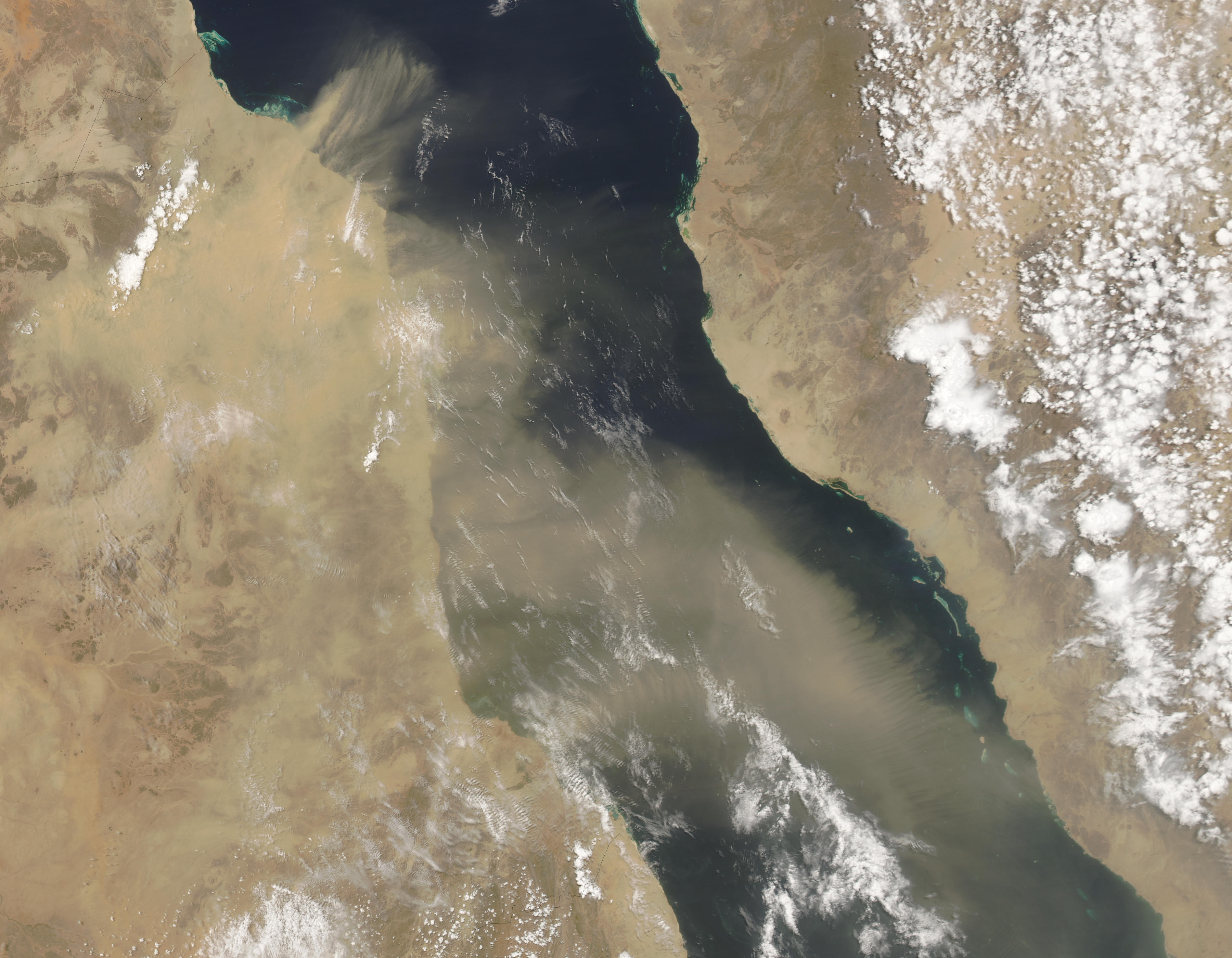 Dust storm over the Red Sea - related image preview