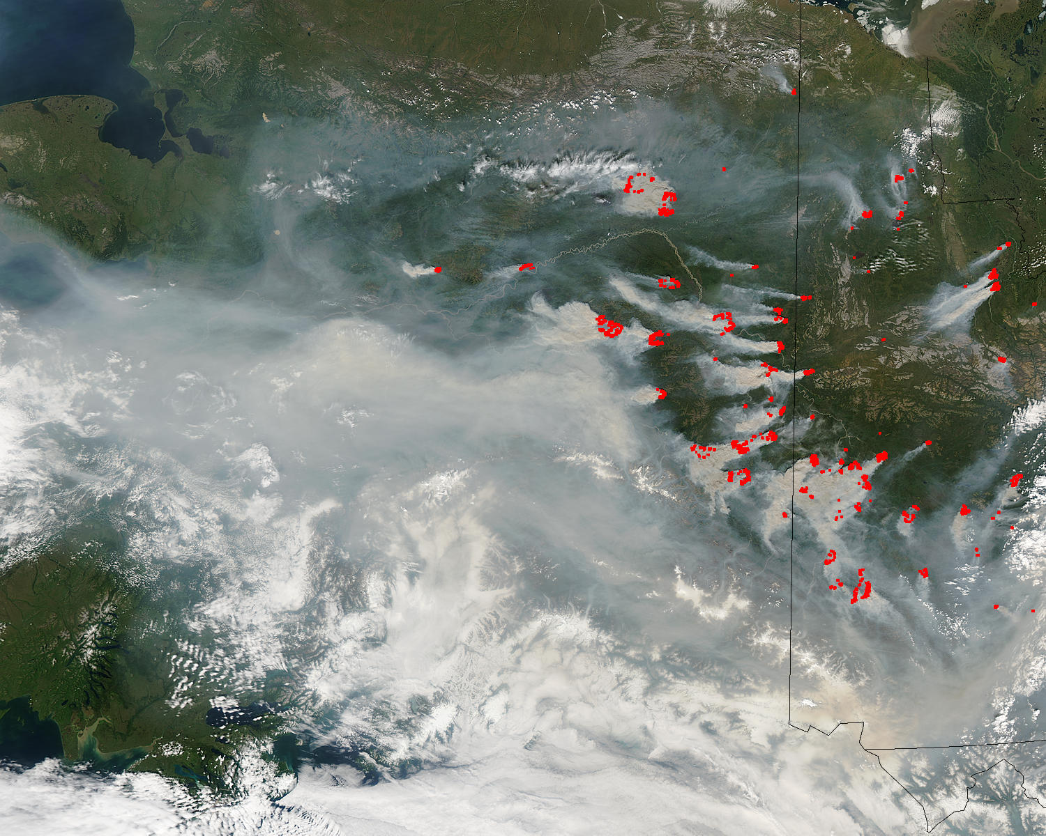 Fires and smoke across Alaska and Canada - related image preview