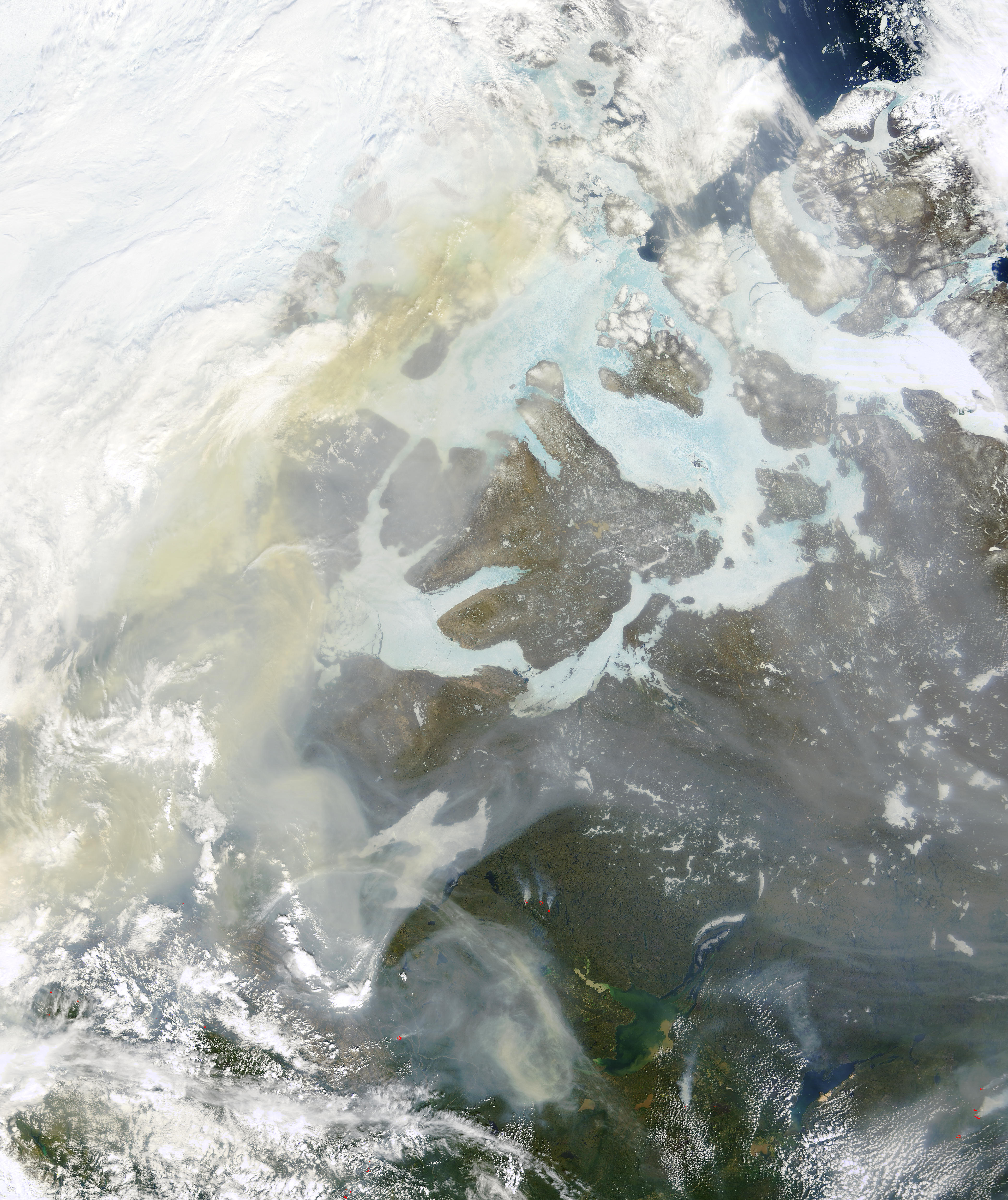Smoke from Alsakan fires across Northern Canada - related image preview