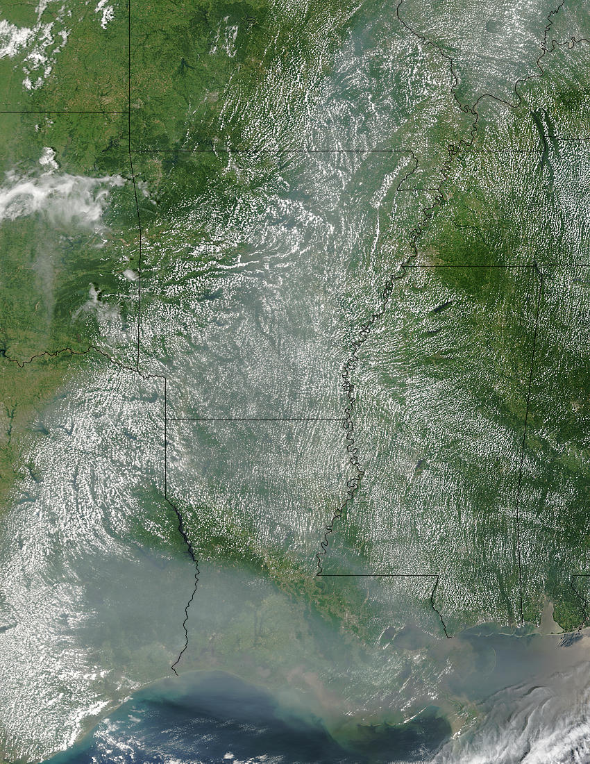 Smoke from Alaskan wildfires over Southern United States - related image preview