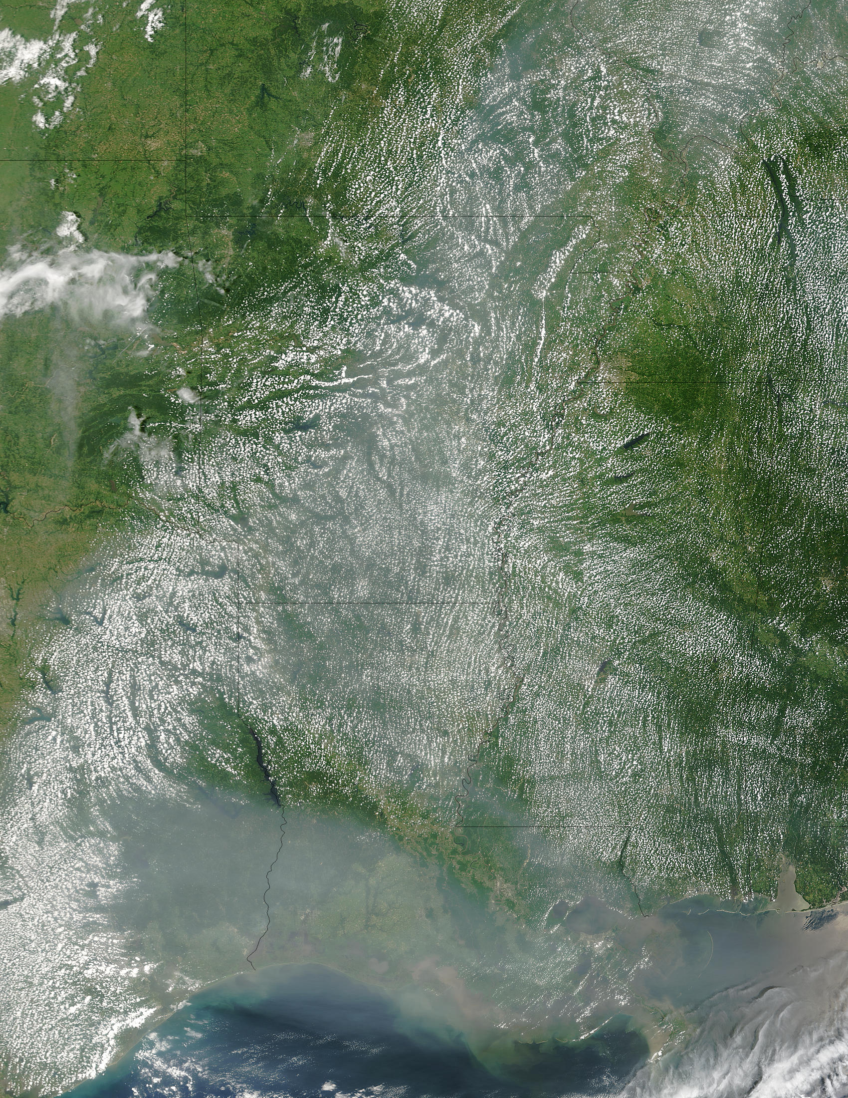 Smoke from Alaskan wildfires over Southern United States - related image preview