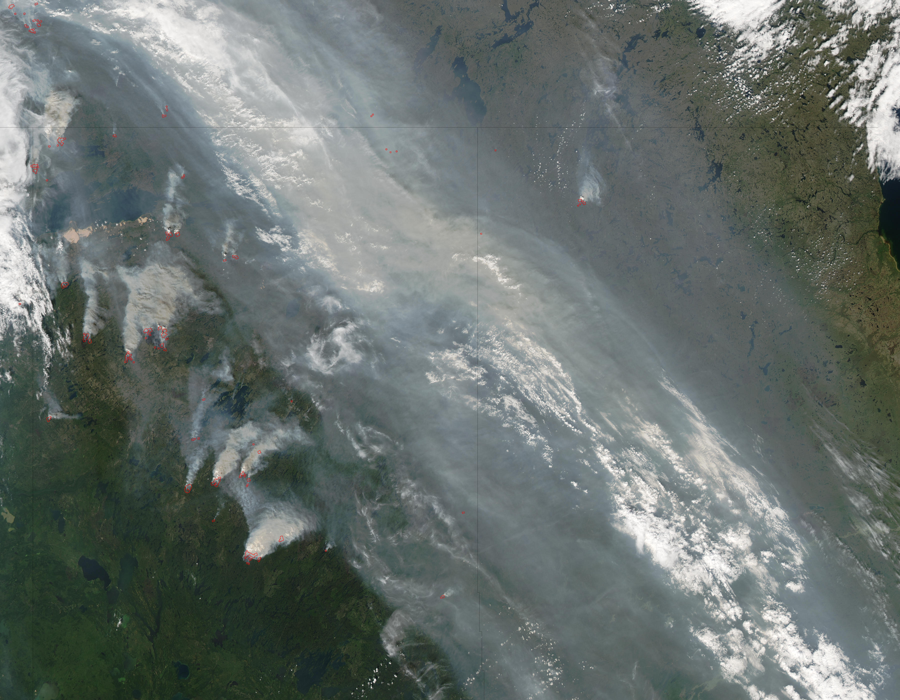 Fires and smoke in northwestern Canada - related image preview