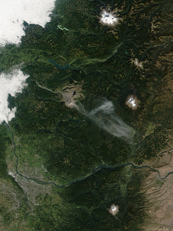 Steam and ash plume from Mount St. Helens - related image preview
