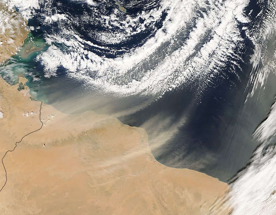 Dust plumes off Libya - related image preview