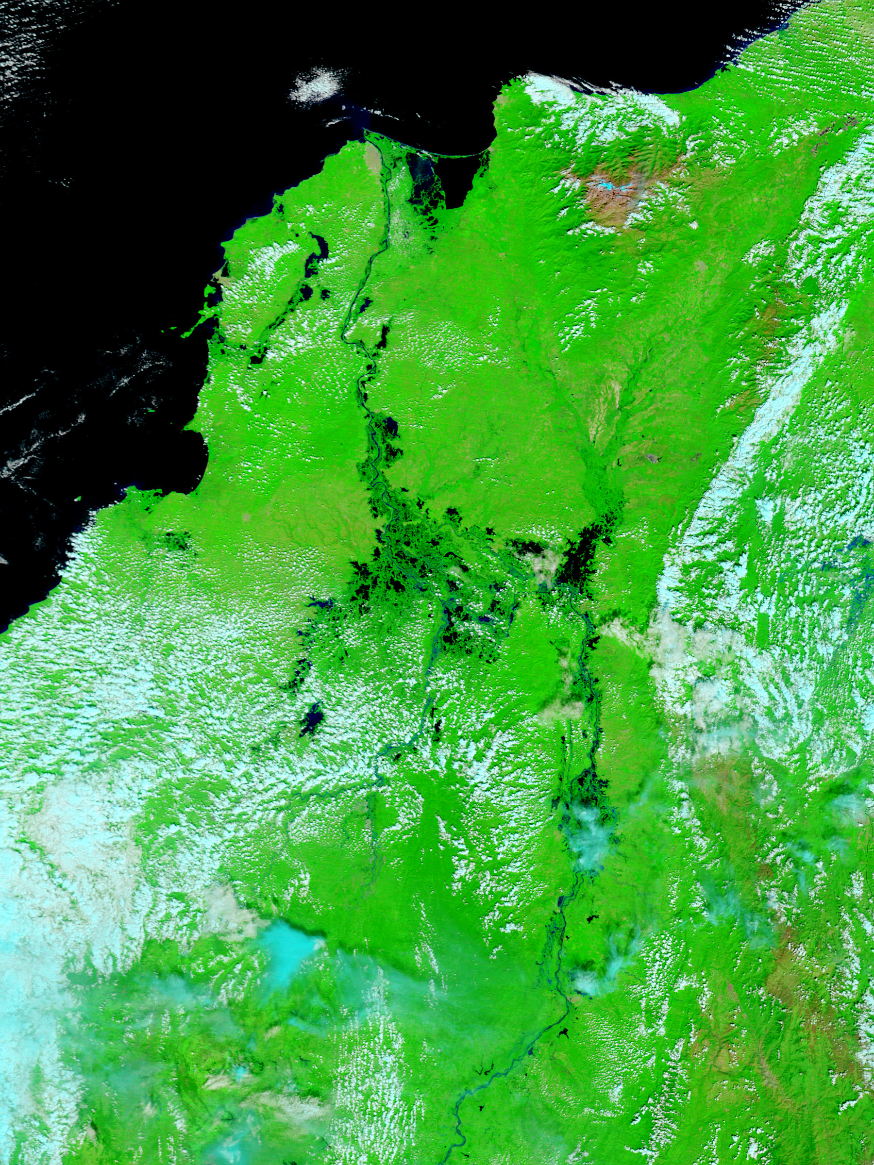 Floods in Northern Colombia (false color) - related image preview