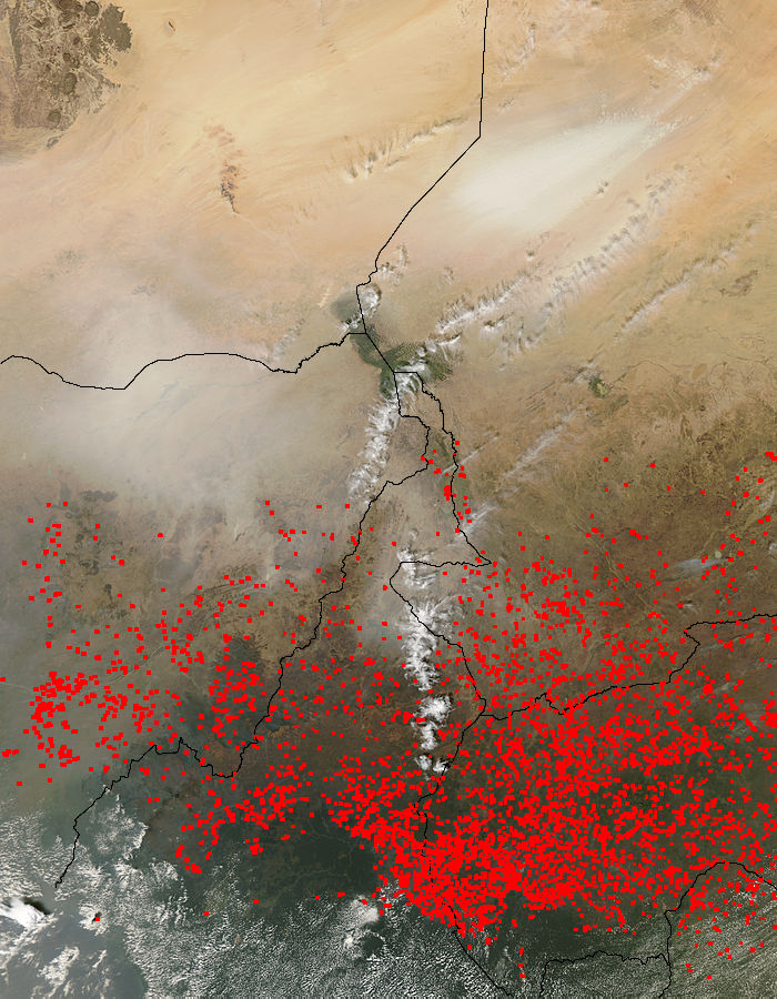 Dust and fires in Central Africa - related image preview