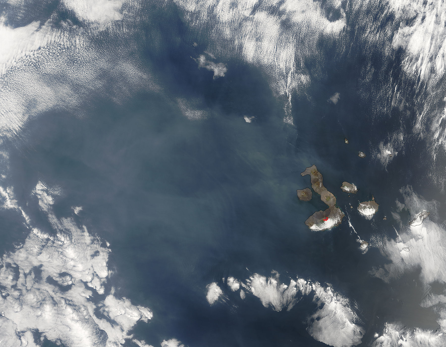 Volcanic haze from Sierra Negra Volcano, Galapagos Islands - related image preview