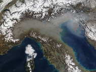 Haze in northern Italy - selected image