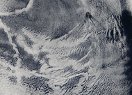 Cloud vortices off Guadalupe Island, near Baja California - selected child image