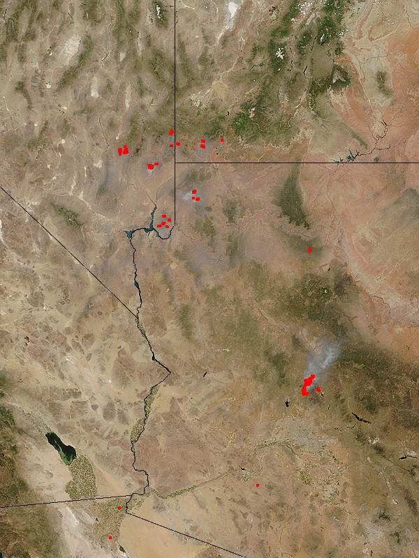 Fires and burn scars in the SW United States - related image preview