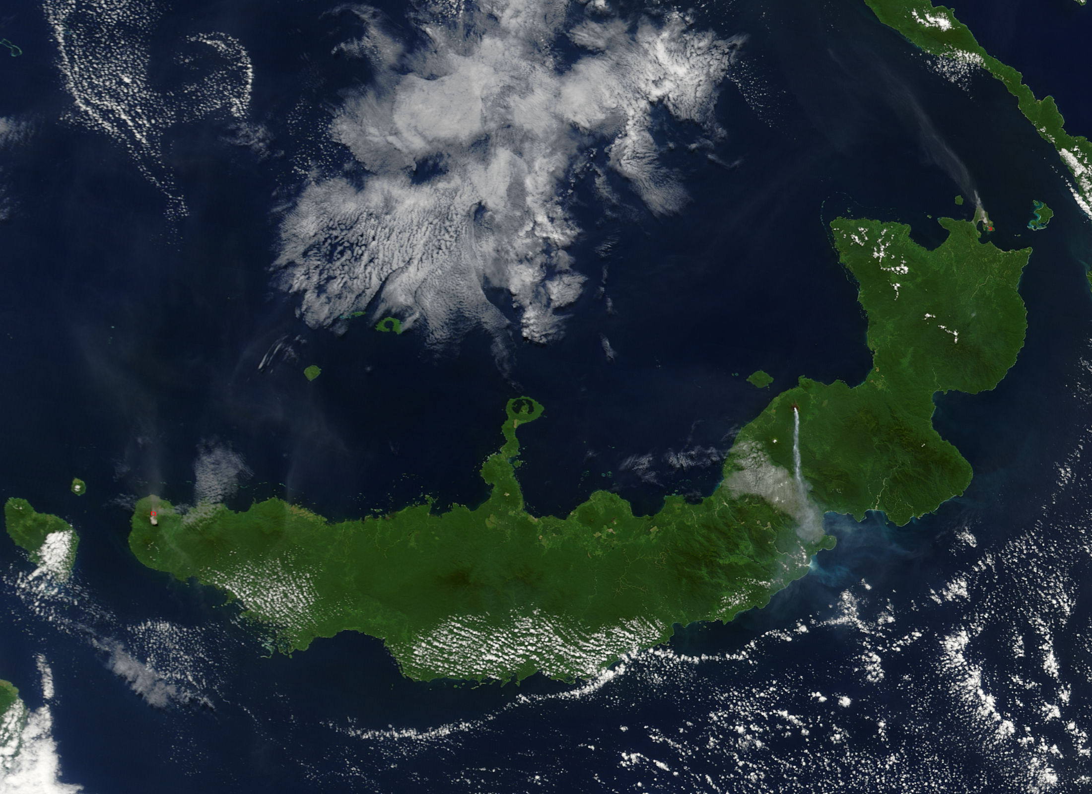 Eruptions of Ulawun, Langila, and Rabaul volcanoes, New Britain - related image preview