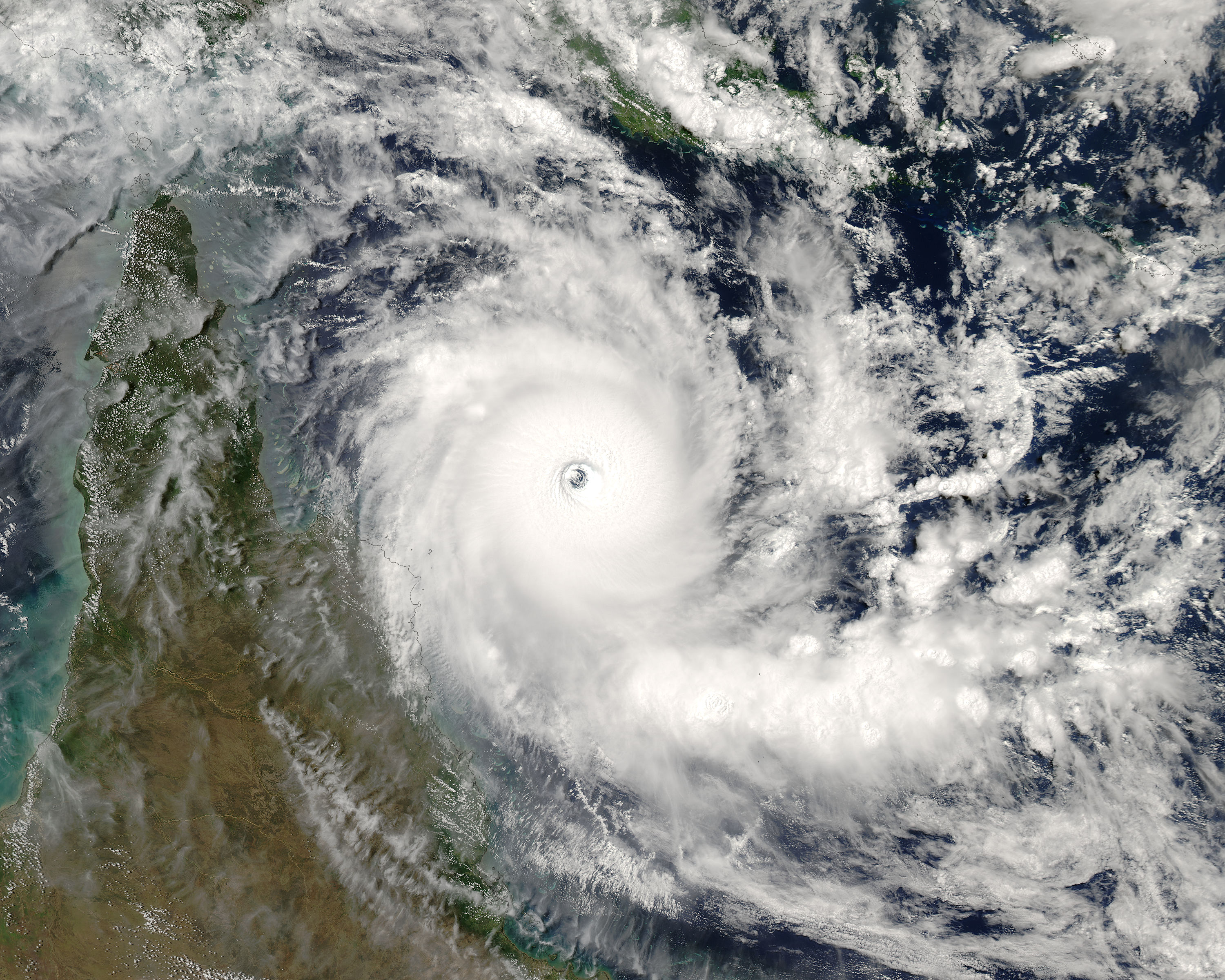 Tropical Cyclone Ingrid (22P) approaching Cape York Peninsula, Australia