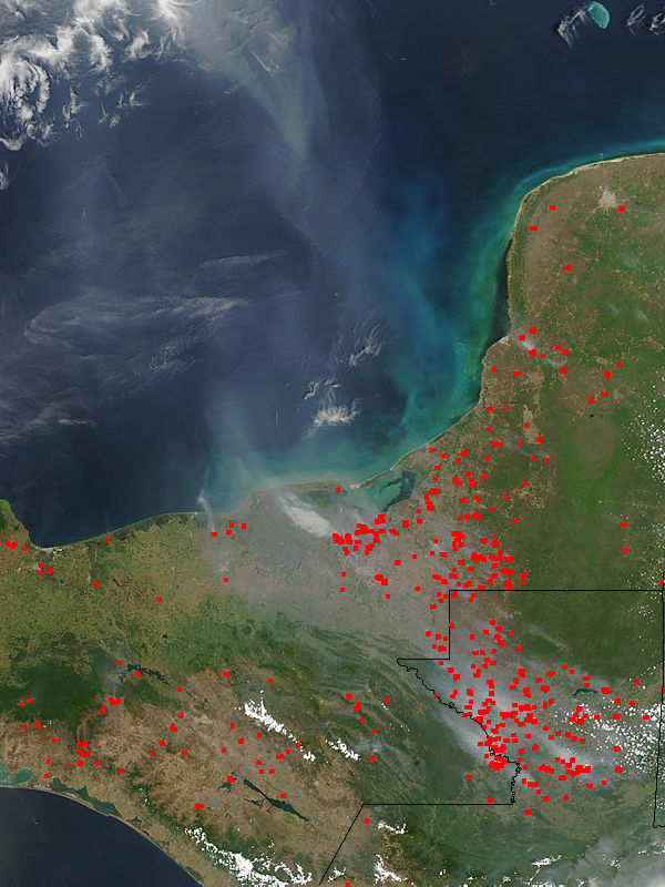 Fires and smoke in Mexico and Guatemala - related image preview