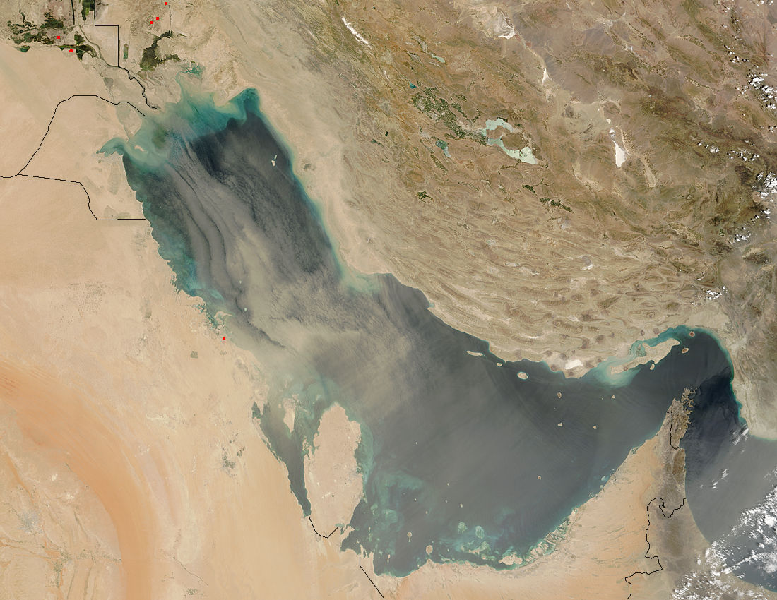 Dust plume across the Persian Gulf - related image preview