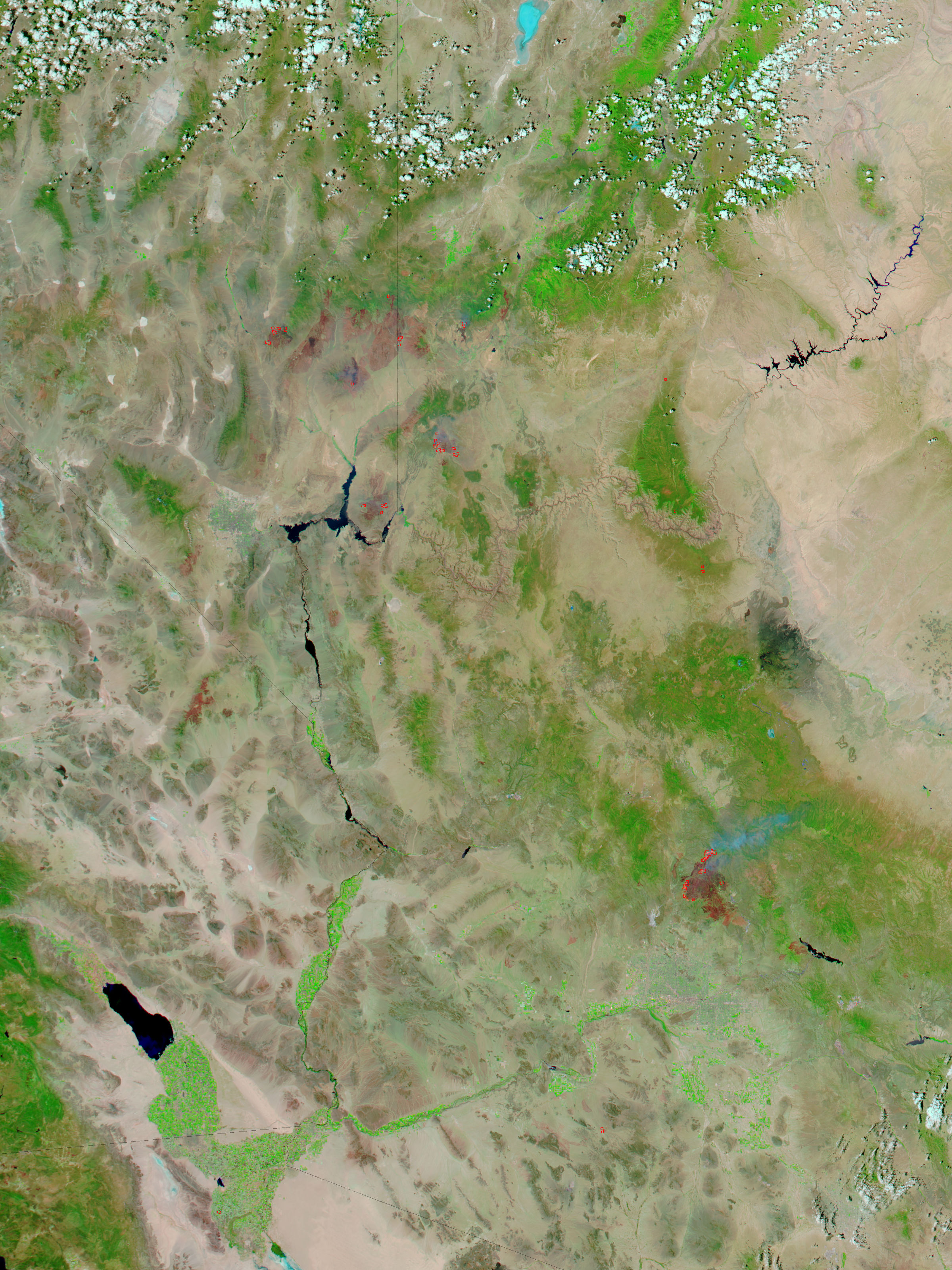 Fires and burn scars in southwestern United States - related image preview