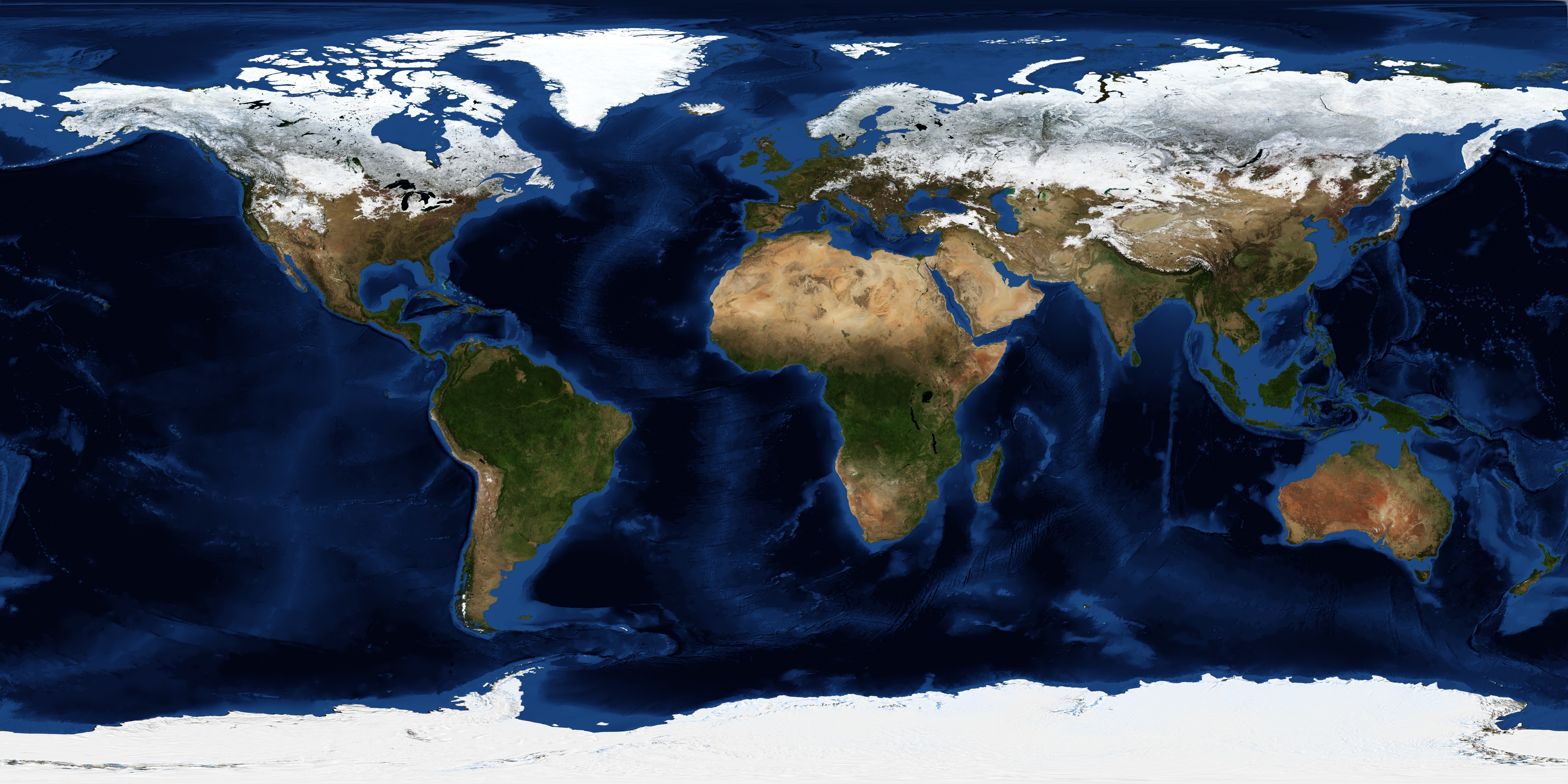 January, Blue Marble Next Generation w/ Topography and Bathymetry - related image preview
