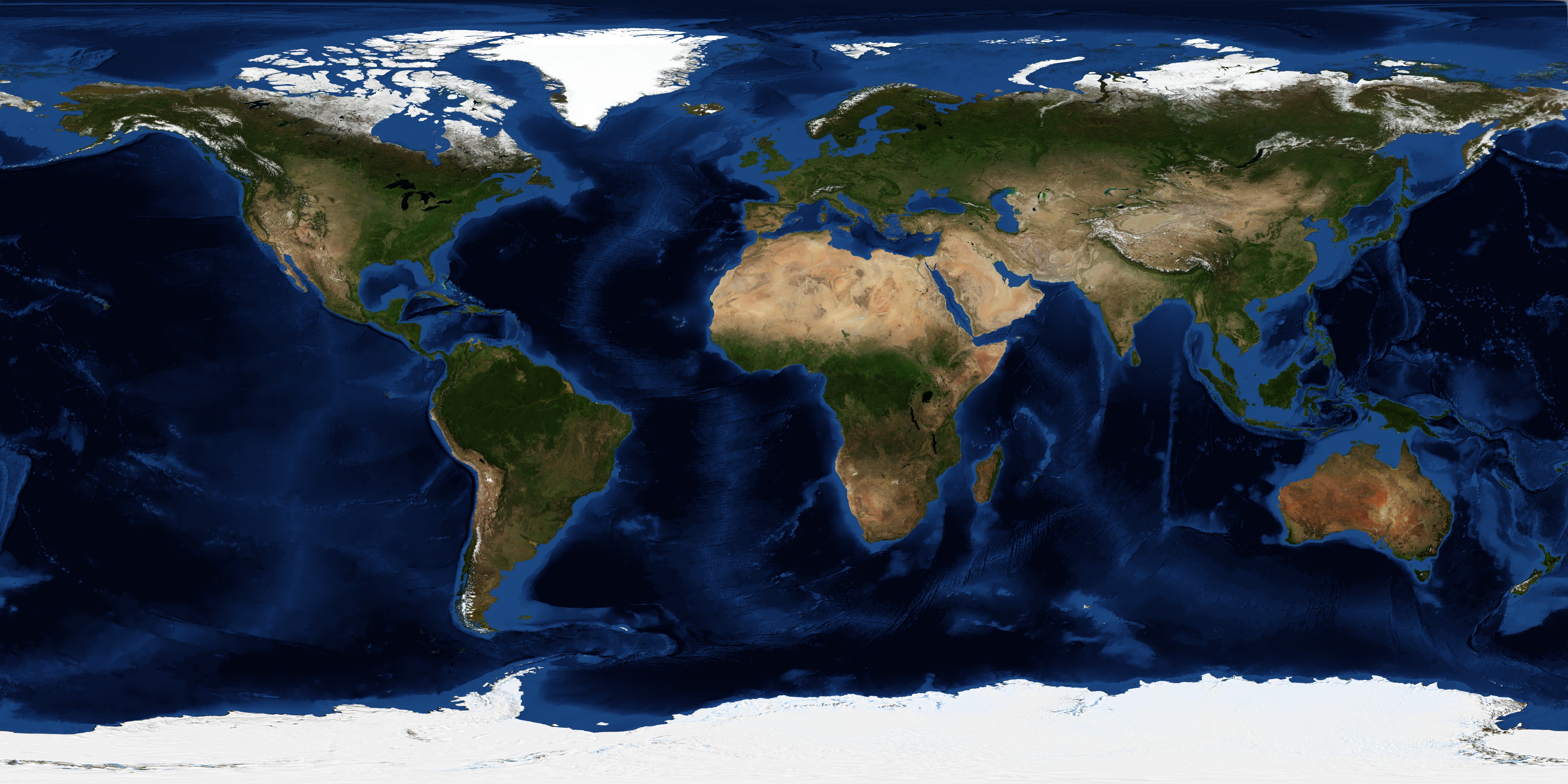 June, Blue Marble Next Generation w/ Topography and Bathymetry - related image preview