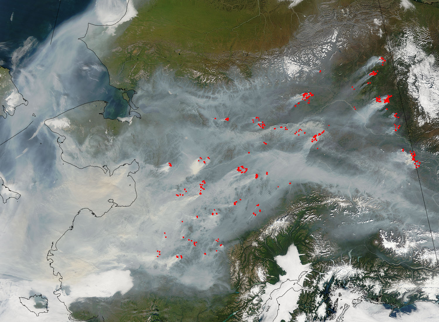 Fires and smoke in Alaska - related image preview