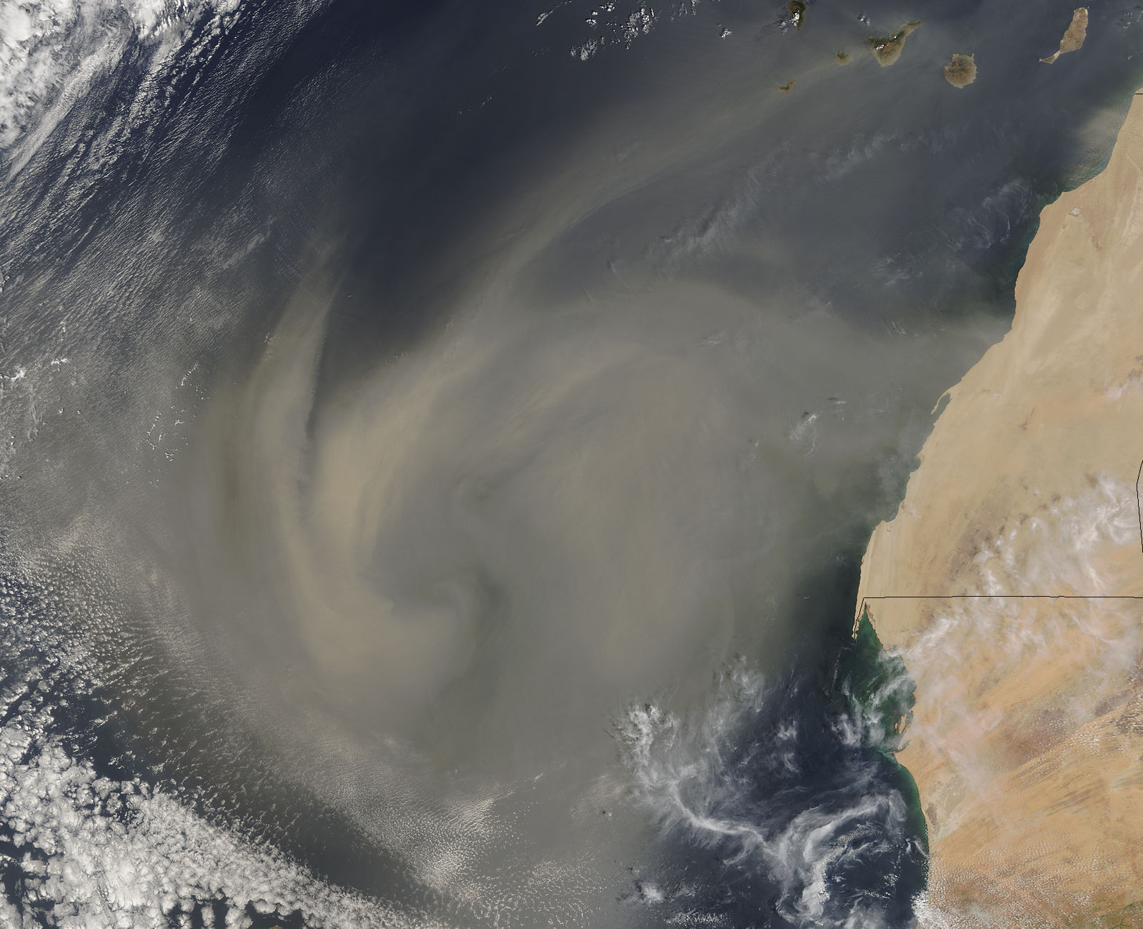 Dust storm off West Africa