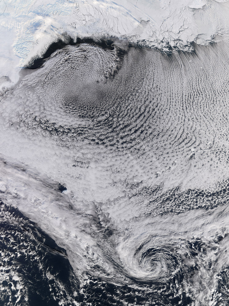 Cloud patterns in the Bering Sea - related image preview