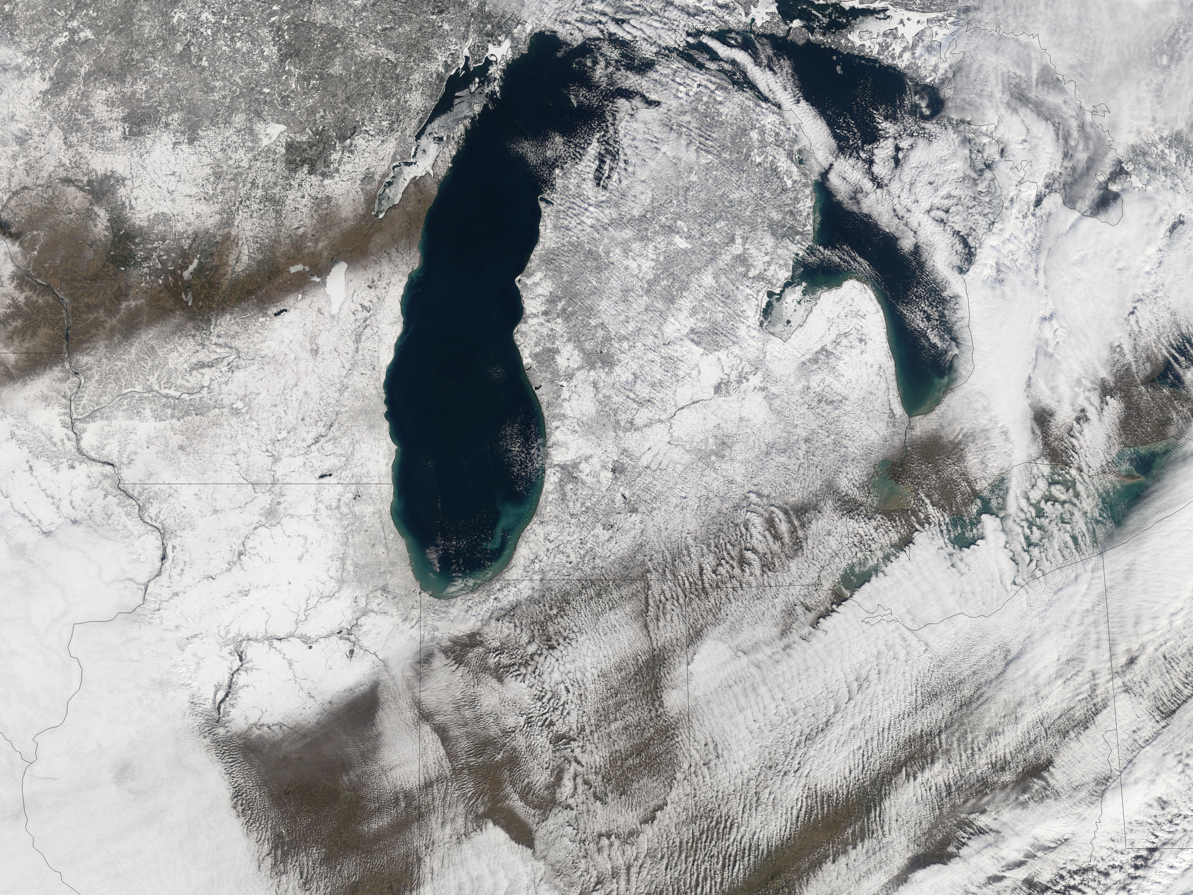 NASA Visible Earth: Snow storm across the Upper Midwest