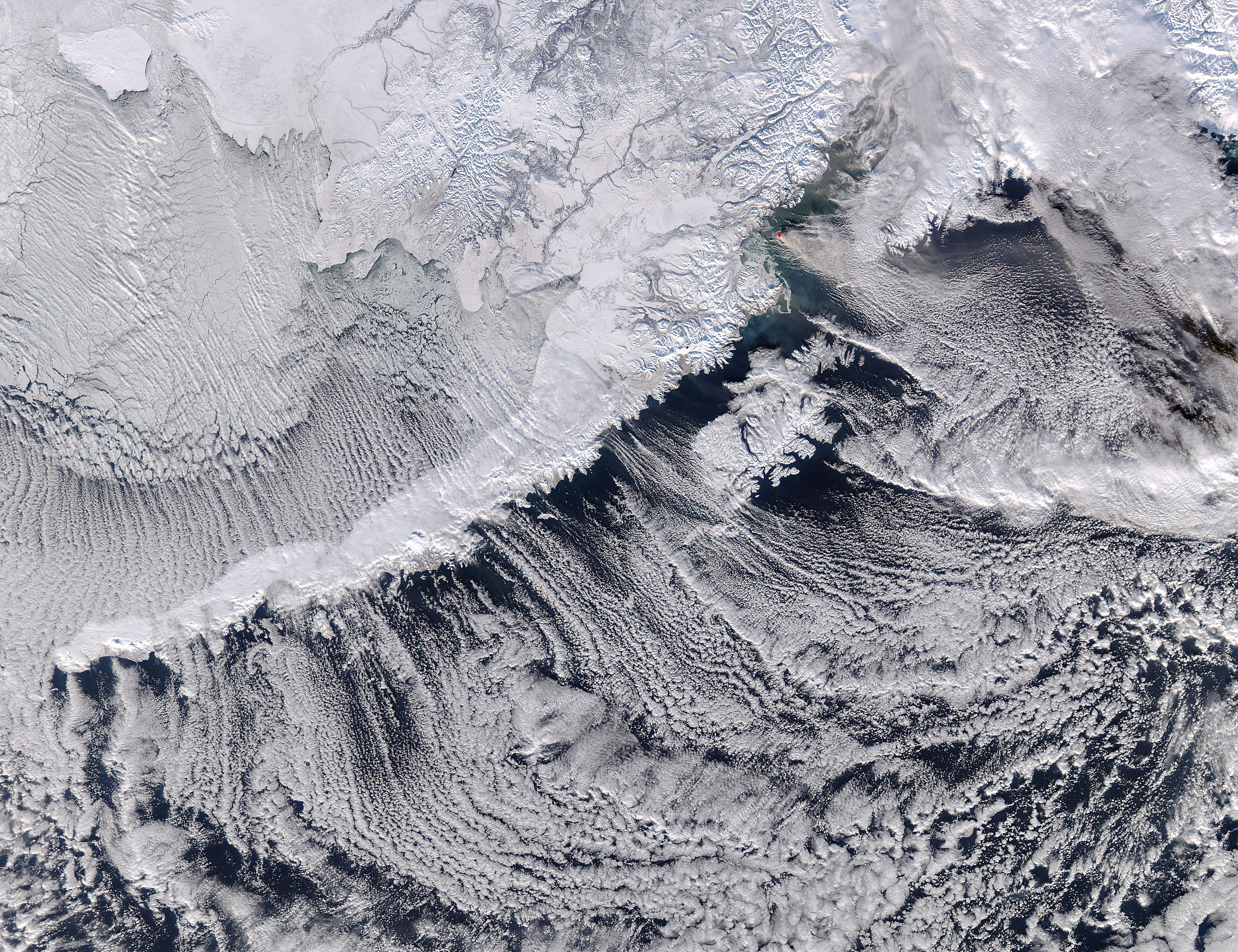 Cloud streets along the Alaska Peninsula - related image preview