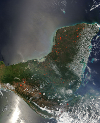 Fires in the Yucatan and Central America - related image preview