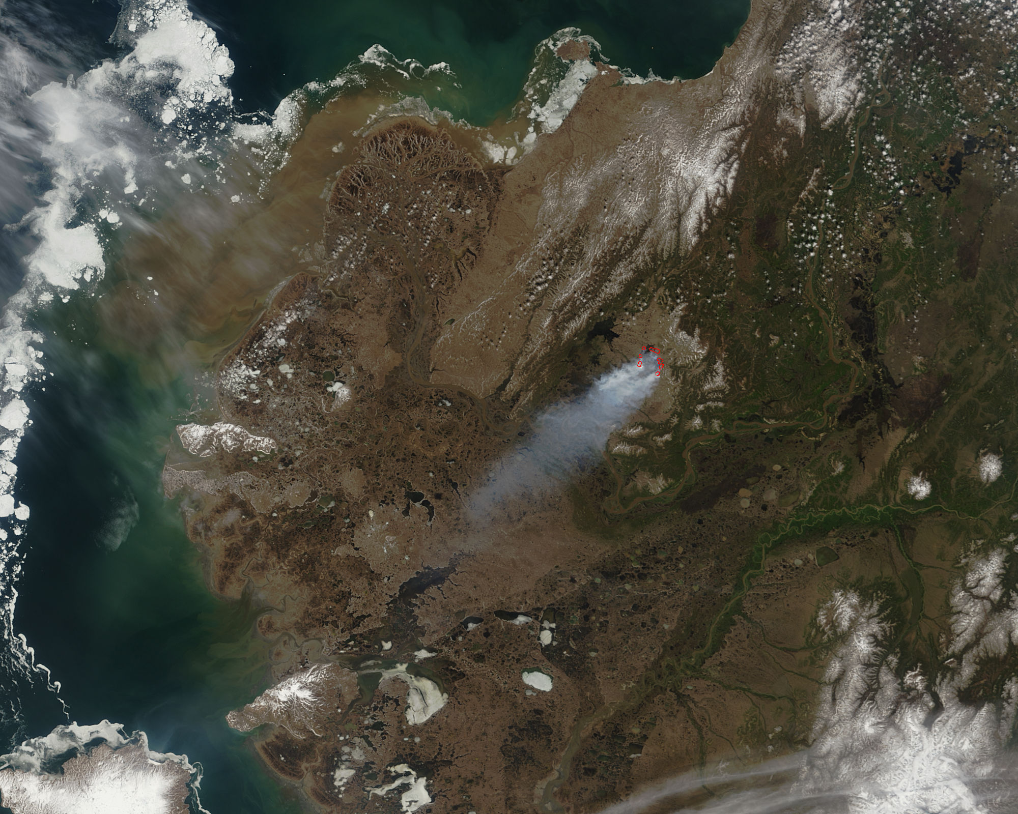 Negeethluk River Fire in southwestern Alaska - related image preview