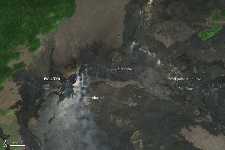 Fresh Lava Flows Surround Pu’u ‘O’o