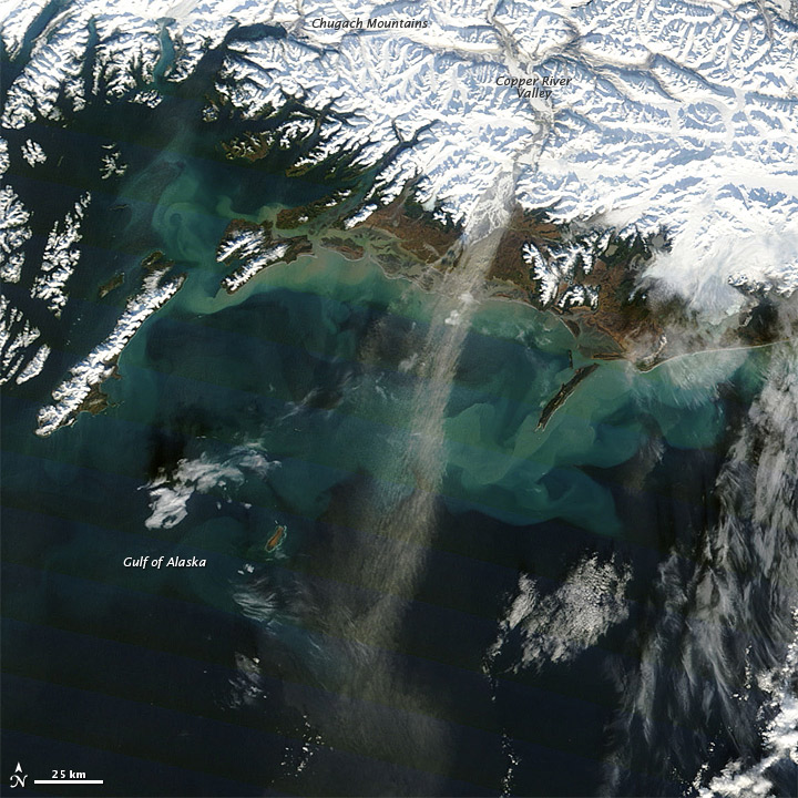 Dust over the Gulf of Alaska