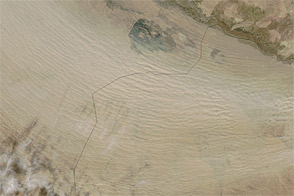 Dust Storm in Turkmenistan and Afghanistan