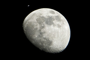 Two Earth Satellites Viewed From Houston