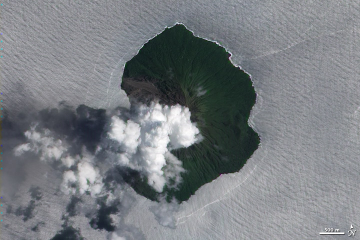 Steam and Ash Plume over Tinakula Island - related image preview