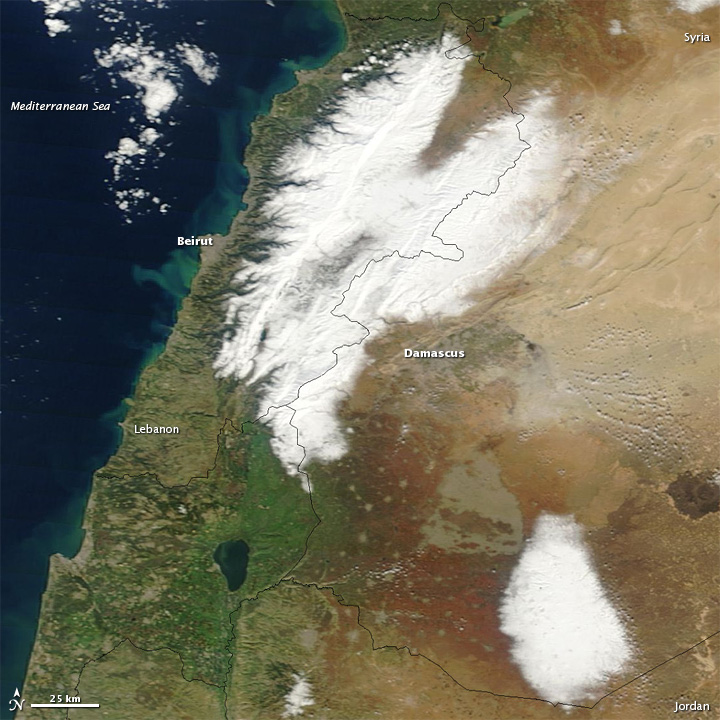 Heavy Snow in Lebanon and Syria