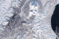 Snow and Volcanoes on Kamchatka