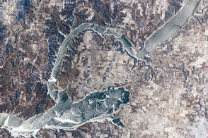 Ice Cover on Lake Sakakawea, North Dakota