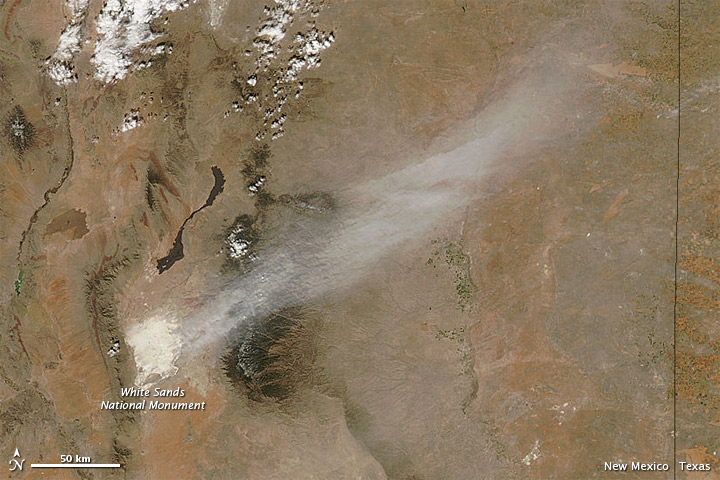 Dust Plume from White Sands