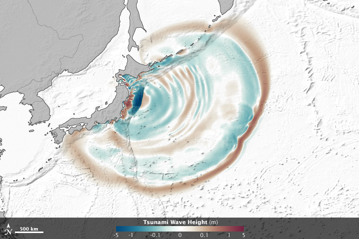 The Seafloor Focuses and Merges Tsunami Waves