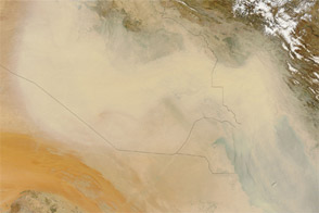 Dust over Saudi Arabia and the Persian Gulf