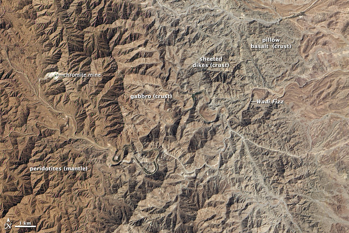 Earth’s Crust Exposed in Oman