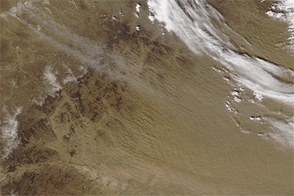 Dust Plumes in Inner Mongolia
