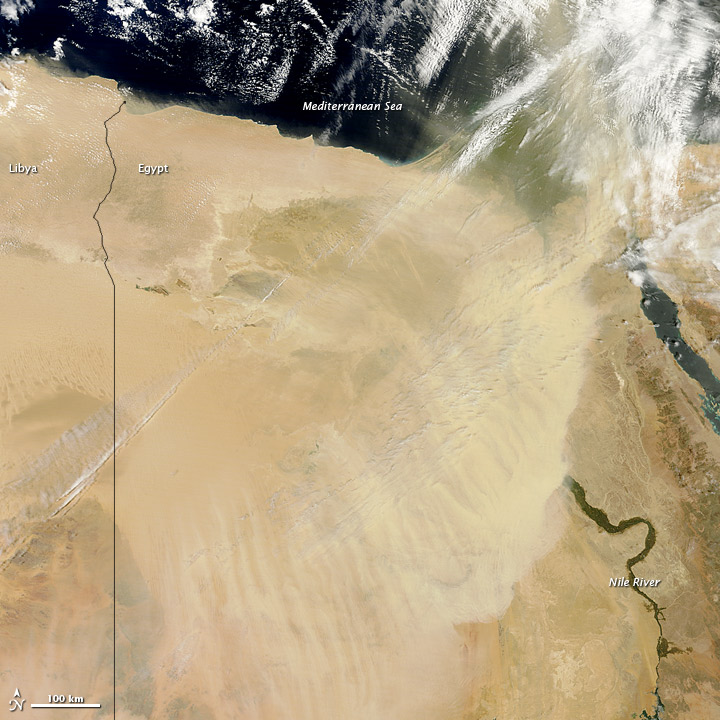 Dust over Egypt