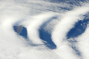 Wave Clouds Near Île aux Cochons, Southern Indian Ocean