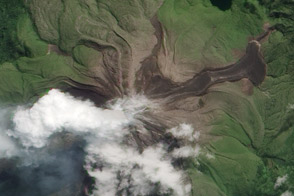 Fresh Lava Flow on Bagana Volcano