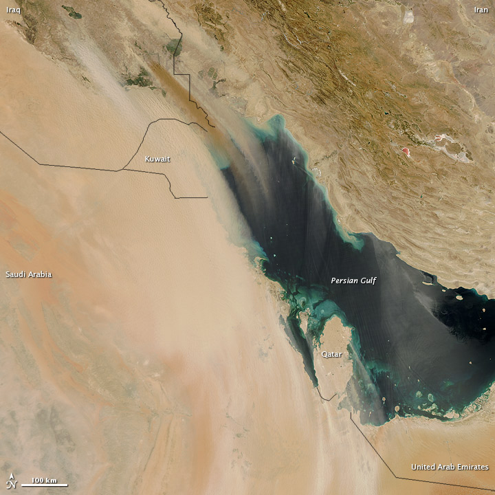 Dust Storm over the Persian Gulf - related image preview