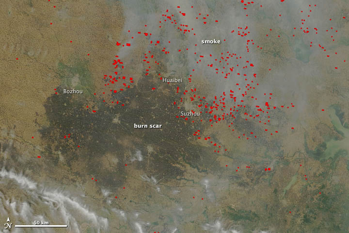 Wheat Fires in China