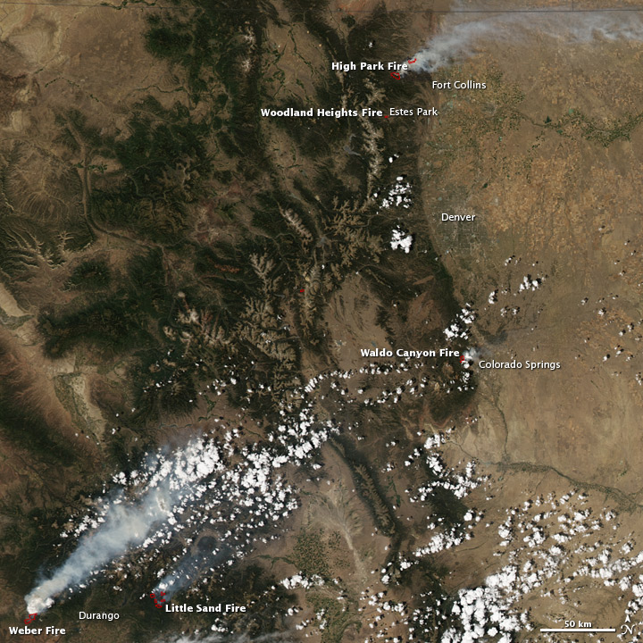 Wildfires across Colorado