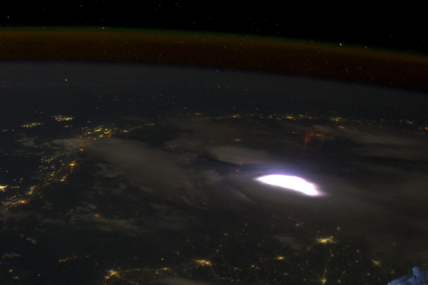 Elusive Sprite Captured from the International Space Station - related image preview