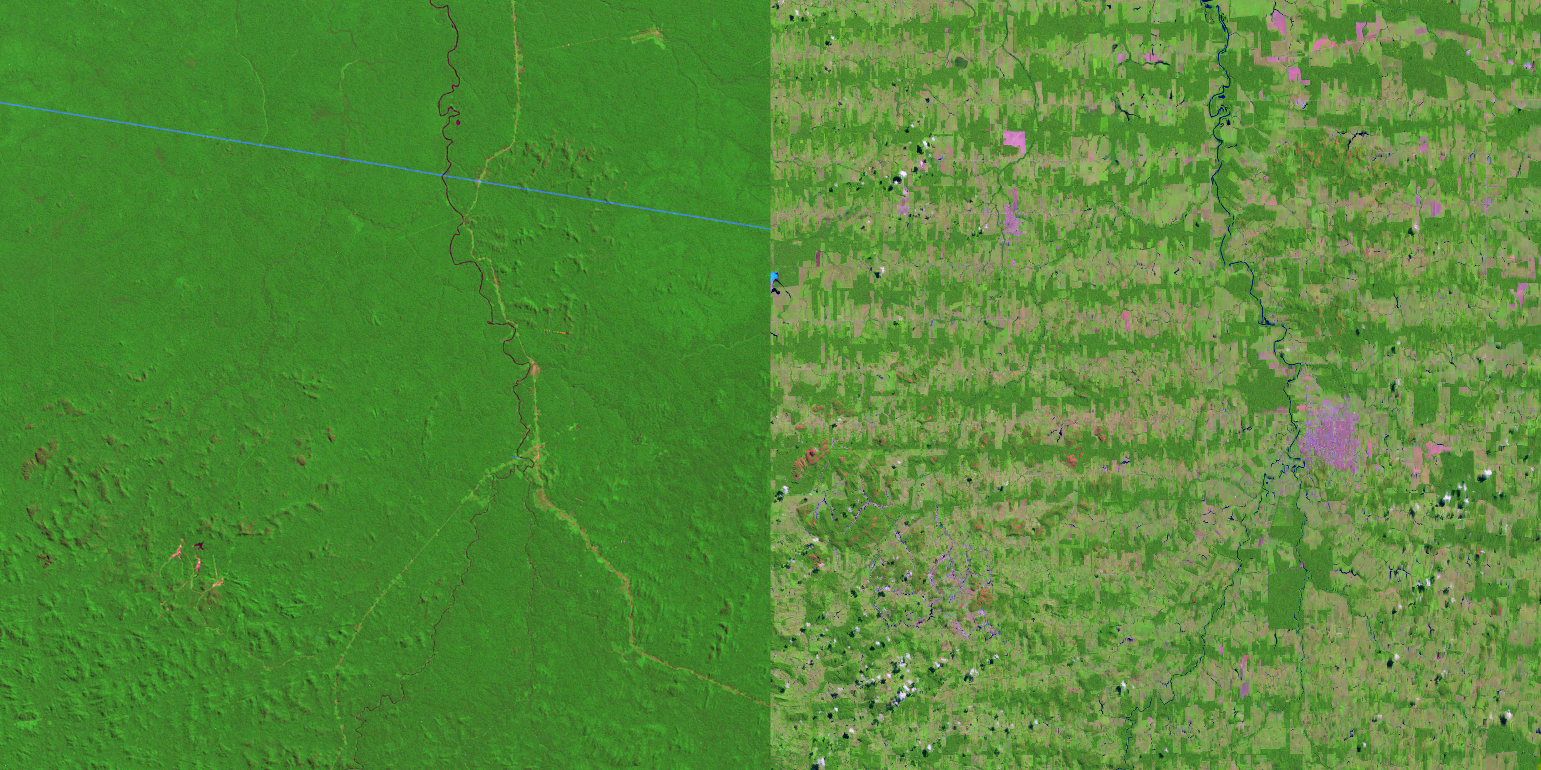 Satellite view deforestation in rondonia brazil hi-res stock photography  and images - Alamy